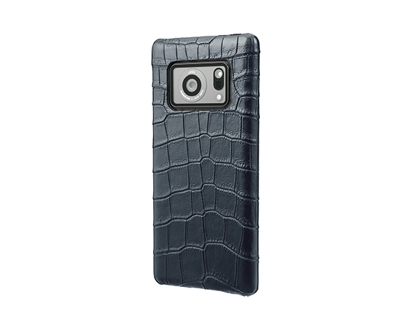 GRAMAS Meister Crocodile Leather Shell Case for AQUOS R6 DNV 2