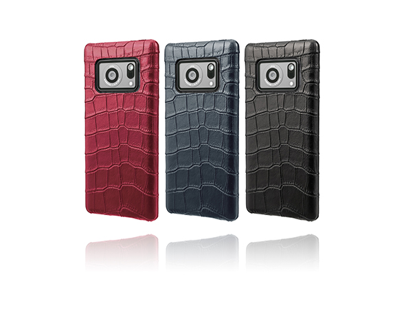 GRAMAS Meister Crocodile Leather Shell Case for AQUOS R6 WNE 4