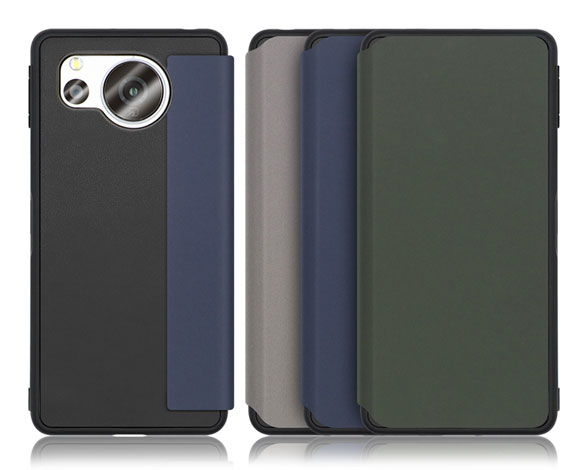 「Skin Fit Series」AQUOS sense8用 カードポケット付き 上質PUレザー仕様 超極薄の手帳型ケース 1