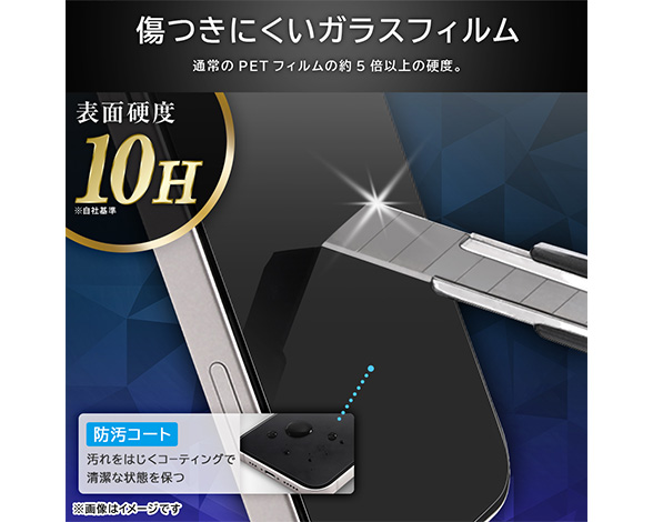 AQUOS wish4 ｶﾞﾗｽﾌｨﾙﾑ 防埃 10H 180° 覗き見防止 2