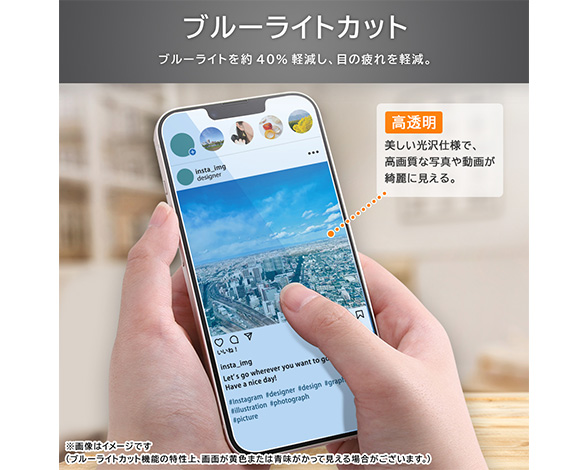 AQUOS wish4 Like standard ﾌｨﾙﾑ 10H ｶﾞﾗｽｺｰﾄ 耐衝撃 ﾌﾞﾙｰﾗｲﾄｶｯﾄ 光沢 3