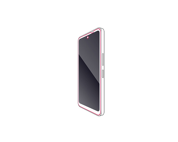 AQUOS wish5 ﾌｨﾙﾑ ｽﾑｰｽ 指紋防止 反射防止 2