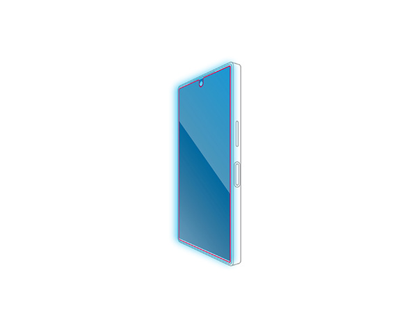 AQUOS R10 ｶﾞﾗｽﾌｨﾙﾑ 高透明 ﾌﾞﾙｰﾗｲﾄｶｯﾄ 2