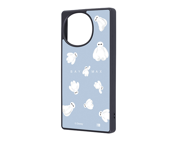 AQUOS R10/R9 ディズニー / maru 衝撃吸収 バンパー ハイブリッドケース/ベイマックス_ふわふわ