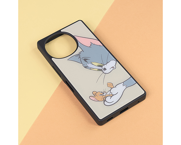 AQUOS R10/R9 トムとジェリー / maru 衝撃吸収 バンパー ハイブリッドケース/トムとジェリー_キャッチ 2