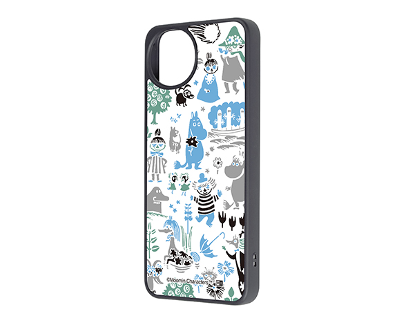 AQUOS wish5 ムーミン / maru 衝撃吸収 バンパー ハイブリッドケース/パターン_2