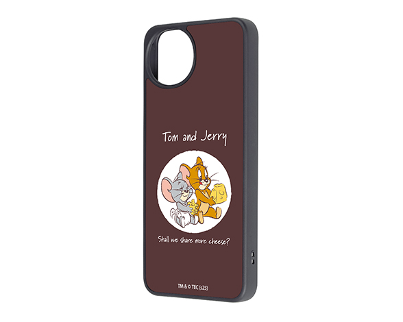 AQUOS wish5 トムとジェリー / maru 衝撃吸収 バンパー ハイブリッドケース/ジェリーとタフィー_チーズ