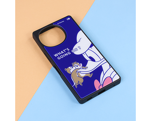 AQUOS R10/R9 ディズニー / maru 衝撃吸収 バンパー ハイブリッドケース/チップ＆デールとドナルド 2