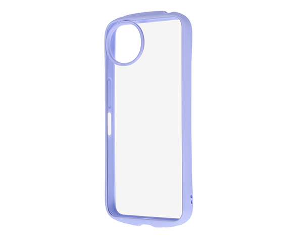 AQUOS wish5 Like standard Puffull 耐衝撃 バンパー ハイブリッドケース/ペールブルー