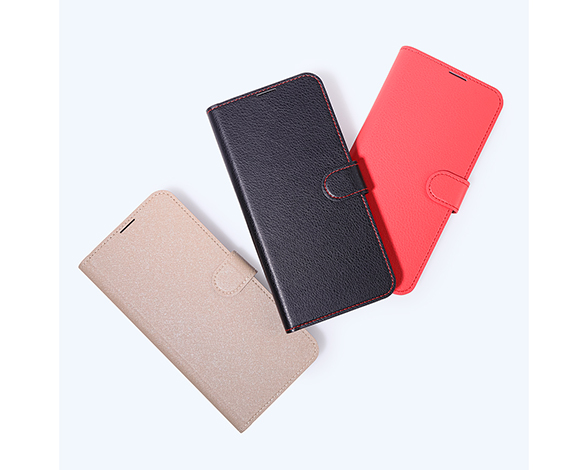 AQUOS wish5 Like standard 耐衝撃 マグネットベルト シンプル 手帳型レザーケース/レッド 2