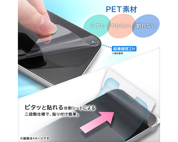 AQUOS wish5 Like standard PETフィルム 光沢 抗菌・抗ウイルス 平面保護 指紋防止 4