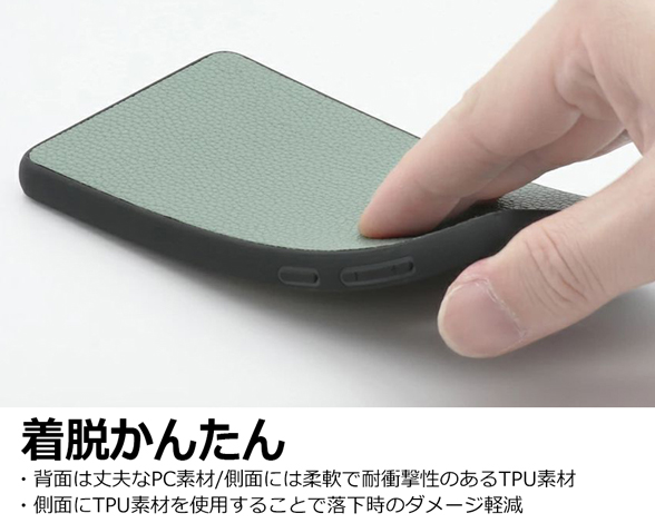 「Luxury-Shell Series」AQUOS wish5用 薄くて軽い 厳選本革仕様 背面型ケース 4