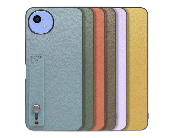 「Hold-Shell Series」AQUOS wish5用 背面ベルト付き 厳選本革仕様 背面型ケース