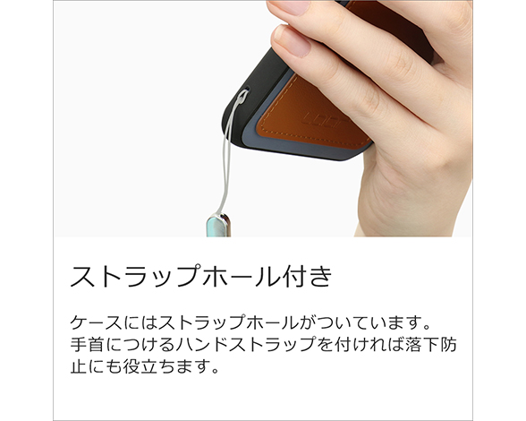 「Pass-Shell(Leather.ver) Series」AQUOS wish5用 カードポケット付き 本革仕様 背面型ケース 3
