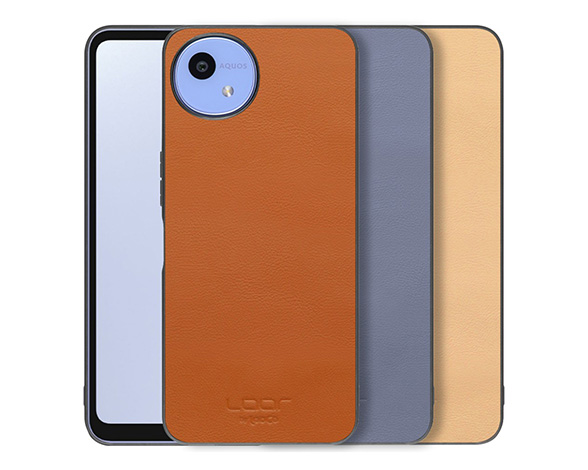 「Basic-Shell Series」AQUOS wish5用 本革仕様 背面型ケース