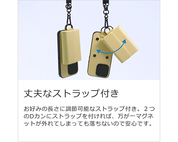 「WALLET-SHELL Series」AQUOS wish5用 ミニ財布付き 厳選本革仕様 スマホショルダー 背面型ケース 5