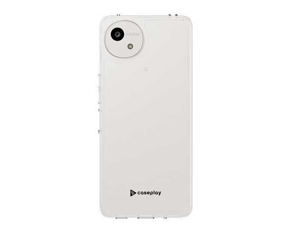 AQUOS wish5 caseplayロゴ ブラック スリムプロテクションケース