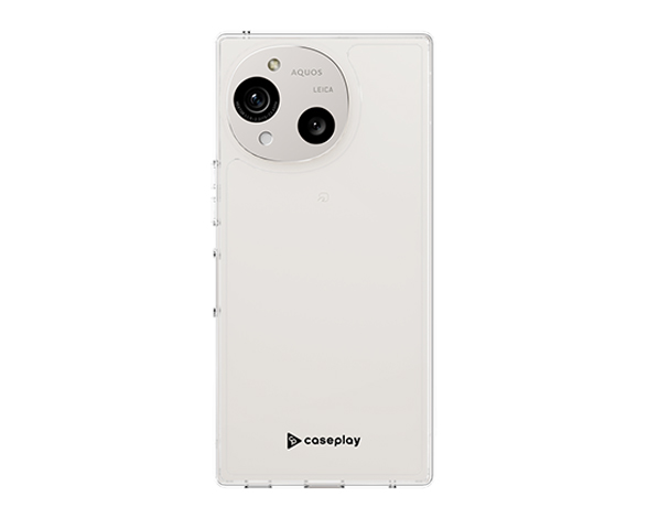 AQUOS R10 caseplayロゴ ブラック スリムプロテクションケース