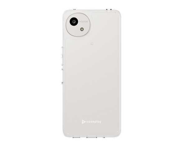 AQUOS wish5 caseplayロゴ ホワイト スリムプロテクションケース
