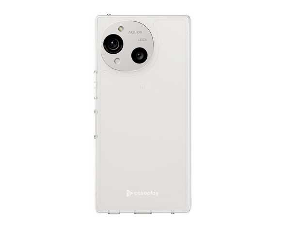 AQUOS R10 caseplayロゴ ホワイト スリムプロテクションケース