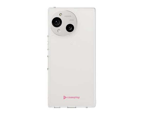 AQUOS R10 caseplayロゴ ピンク スリムプロテクションケース