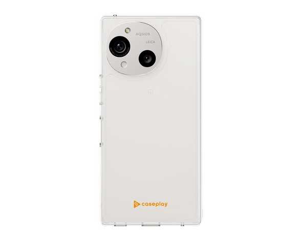 AQUOS R10 caseplayロゴ オレンジ スリムプロテクションケース