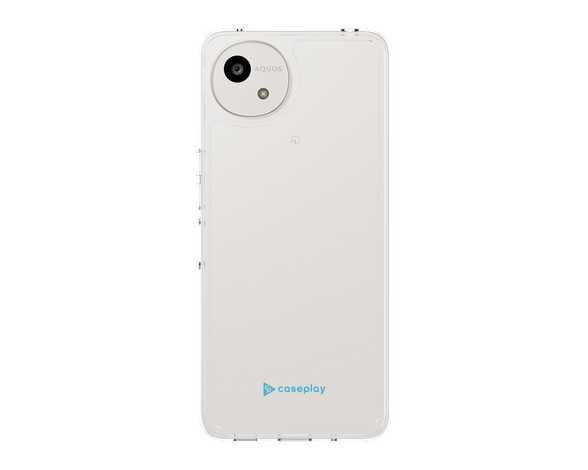 AQUOS wish5 caseplayロゴ ライトブルー スリムプロテクションケース