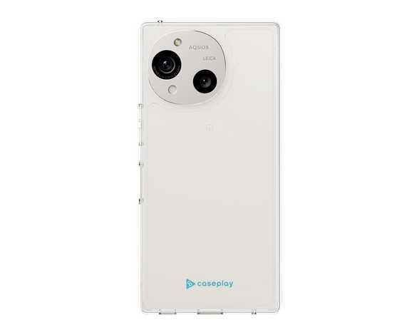 AQUOS R10 caseplayロゴ ライトブルー スリムプロテクションケース