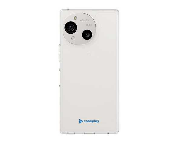 AQUOS R10 caseplayロゴ ブルー スリムプロテクションケース