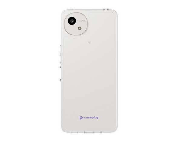 AQUOS wish5 caseplayロゴ パープル スリムプロテクションケース