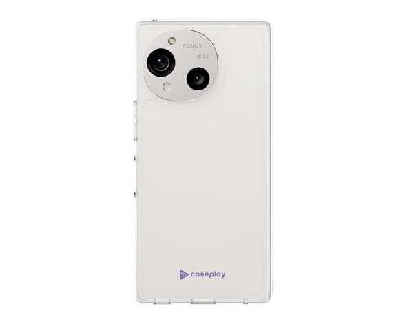 AQUOS R10 caseplayロゴ パープル スリムプロテクションケース