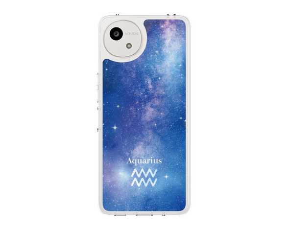 AQUOS wish5 STARRY SIGNS Aquarius スリムプロテクションケース